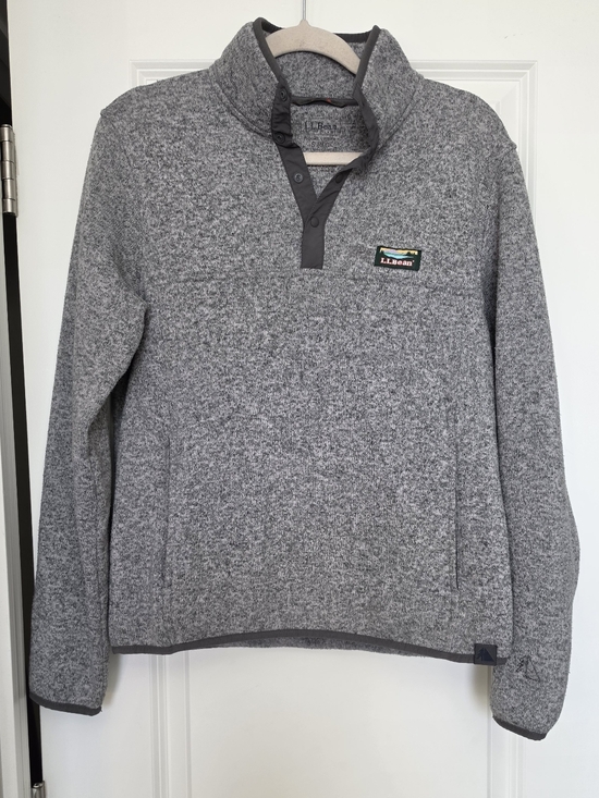 L.L. Bean Other - L.L.Bean Fleece Snap Pullover Gray Men’s Small Slightly Fitted Outdoor Gorpcore
